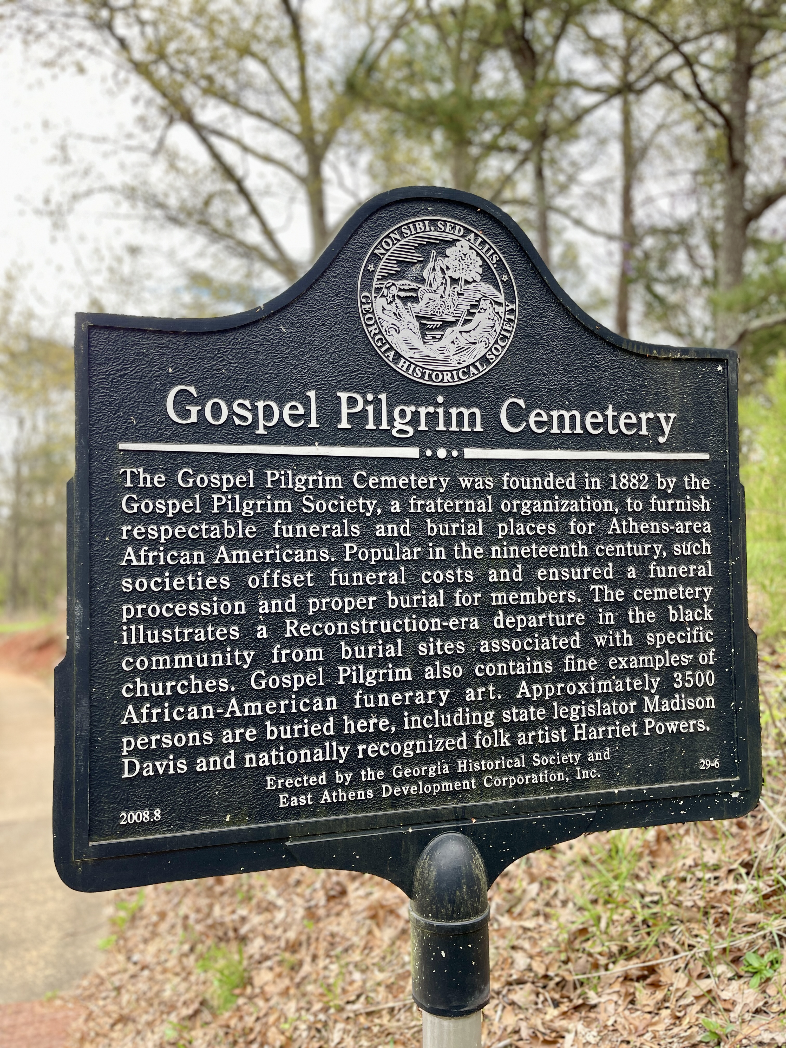 the grave of harriet powers at gospel pilgrim cemetery in athens, ga